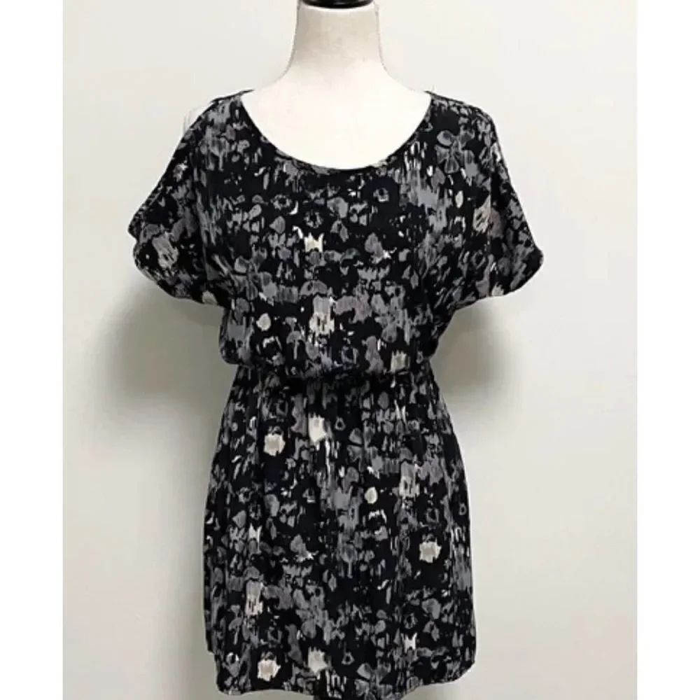 Lush black cold shoulder mini dress size L